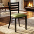 Chivari Ladder Back Restaurant Chair with Black Metal Frame and Light Green Vinyl Seat CLMBVLGR-ZF-KT