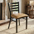 Chivari Ladder Back Restaurant Chair with Black Metal Frame and Tan Vinyl Seat CLMBVT-ZF-KT