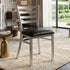 Chivari Ladder Back Restaurant Chair with Silver Frame and Black Vinyl Seat CLMSVB-ZF-KT