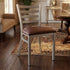 Chivari Ladder Back Restaurant Chair with Silver Frame and Brown Vinyl Seat CLMSVBR-ZF-KT