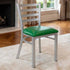 Chivari Ladder Back Restaurant Chair with Silver Frame and Green Vinyl Seat CLMSVGR-ZF-KT