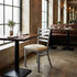 Chivari Silver Ladder Back Restaurant Chair with Ivory Vinyl Seat CLMSVIV-ZF-KT