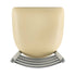 Chivari Silver Ladder Back Restaurant Chair with Ivory Vinyl Seat CLMSVIV-ZF-KT