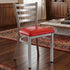 Chivari Ladder Back Restaurant Chair with Silver Frame and Red Vinyl Seat CLMSVR-ZF-KT