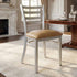 Chivari Ladder Back Restaurant Chair with Silver Frame and Tan Vinyl Seat CLMSVT-ZF-KT