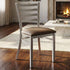 Chivari Ladder Back Restaurant Chair with Silver Frame and Taupe Vinyl Seat CLMSVTP-ZF-KT