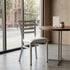 Chivari Silver Ladder Back Restaurant Chair with White Vinyl Seat CLMSVWH-ZF-KT