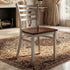 Chivari Ladder Back Restaurant Chair with Dark Wood Silver Frame and Dark Wood Seat CLMSWDW-ZF-KT