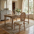 Chivari Natural White Washed Resin Louis Pop Chair with Beige Fabric Seat and Rattan Back CLPRNWW-FR-ZG