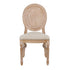 Chivari Natural White Washed Resin Louis Pop Chair with Beige Fabric Seat and Rattan Back CLPRNWW-FR-ZG