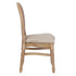 Chivari Natural White Washed Resin Louis Pop Chair with Beige Fabric Seat and Rattan Back CLPRNWW-FR-ZG