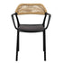 Chivari Black Linea Resin Chair with Beige Rattan Backrest CLRBLB-AX