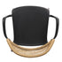 Chivari Black Linea Resin Chair with Beige Rattan Backrest CLRBLB-AX