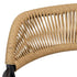 Chivari Black Linea Resin Chair with Beige Rattan Backrest CLRBLB-AX