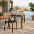 Chivari Black Linea Resin Chair with Beige Rattan Backrest CLRBLB-AX