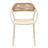 Chivari Off White Linea Resin Chair with Beige Rattan Backrest CLRWHB-AX