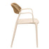 Chivari Off White Linea Resin Chair with Beige Rattan Backrest CLRWHB-AX