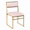 Chivari Melissa Chair in Gold Stainless Steel Frame with Blush Cushion Seat and Back CMMG-BLSH-KIT-AX