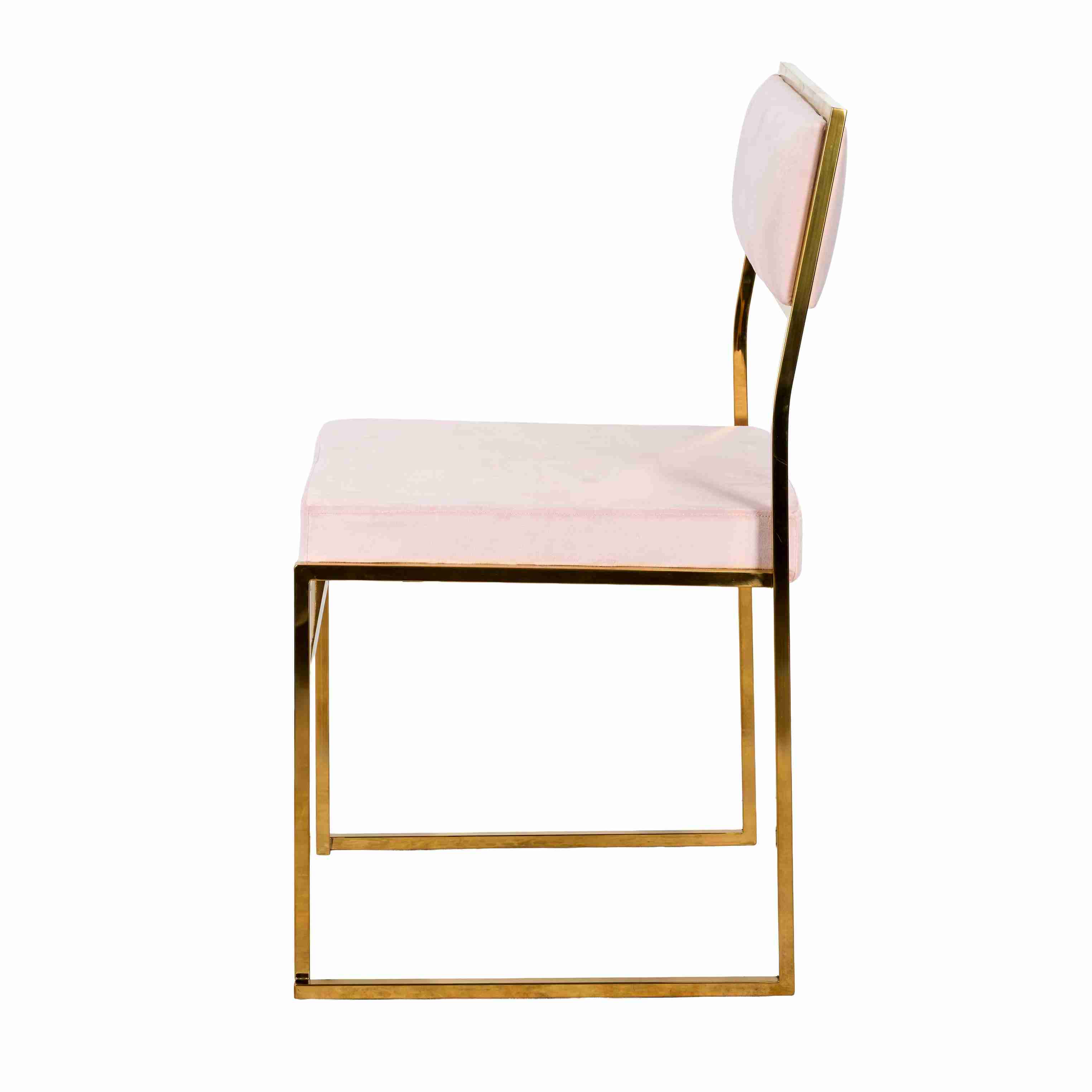 Chivari Melissa Chair in Gold Stainless Steel Frame with Blush Cushion Seat and Back CMMG-BLSH-KIT-AX