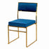 Chivari Melissa Chair in Gold Stainless Steel Frame with Blue Cushion Seat and Back CMMG-BLU-KIT-AX