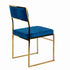 Chivari Melissa Chair in Gold Stainless Steel Frame with Blue Cushion Seat and Back CMMG-BLU-KIT-AX