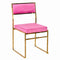 Chivari Melissa Chair in Gold Stainless Steel Frame with Fuchsia Cushion Seat and Back CMMG-FU-KIT-AX