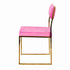 Chivari Melissa Chair in Gold Stainless Steel Frame with Fuchsia Cushion Seat and Back CMMG-FU-KIT-AX