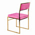 Chivari Melissa Chair in Gold Stainless Steel Frame with Fuchsia Cushion Seat and Back CMMG-FU-KIT-AX