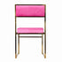 Chivari Melissa Chair in Gold Stainless Steel Frame with Fuchsia Cushion Seat and Back CMMG-FU-KIT-AX