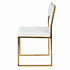 Chivari Melissa Chair in Gold Stainless Steel Frame with White Cushion Seat and Back CMMG-WHI-KIT-AX