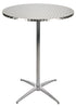 Chivari 12 Stainless Steel 32" (2.67 Foot) Round Cocktail Table Kits + Cocktail Table Cart CART116HG-RD32SS-12