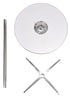 Chivari 12 Stainless Steel 32" (2.67 Foot) Round Cocktail Table Kits + Cocktail Table Cart CART116HG-RD32SS-12