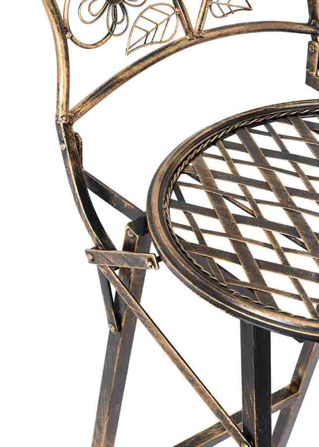 Chivari Vintage Copper/Gold Barcelona Bistro Barstool with Round Seat and Back (Per Chair Price Shown – Sold only in Quantities of 2) BBBMRC-AX-T