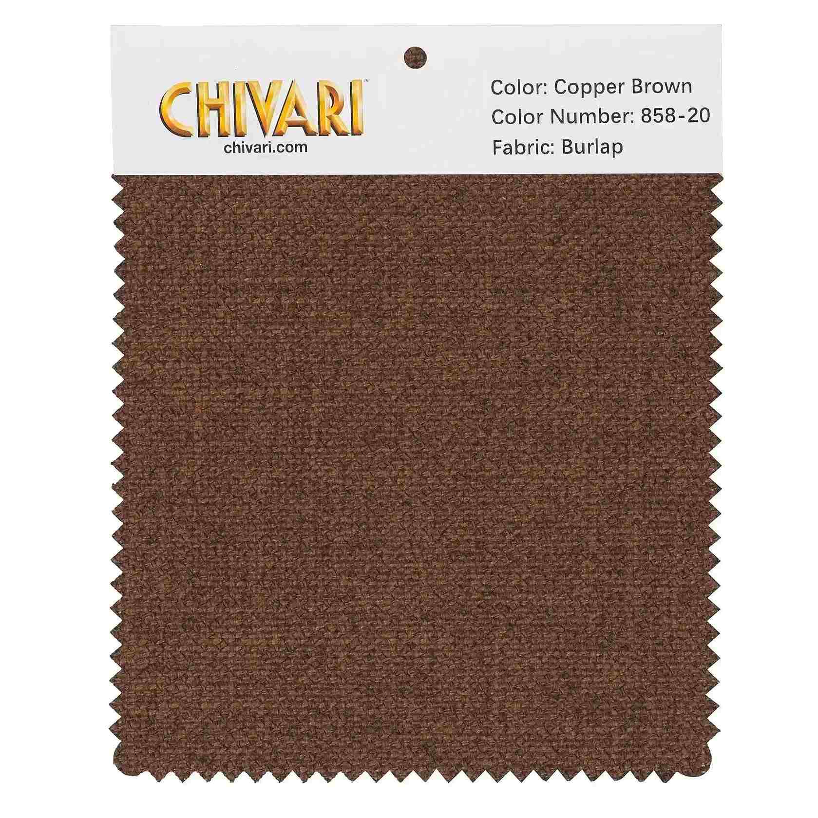 Chivari World’s Best Cushion Fabric Swatch – Copper Brown SW-B-CB-A