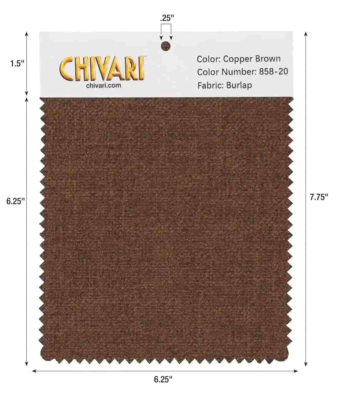 Chivari World’s Best Cushion Fabric Swatch – Copper Brown SW-B-CB-A