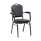 Chivari Black Vinyl Silver Vein Steel Frame Crown Back Banquet Chair with Arms CQCAVB-ZF-T