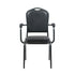Chivari Black Vinyl Silver Vein Steel Frame Crown Back Banquet Chair with Arms CQCAVB-ZF-T