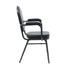 Chivari Black Vinyl Silver Vein Steel Frame Crown Back Banquet Chair with Arms CQCAVB-ZF-T