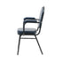 Chivari Navy Blue Vinyl Silver Vein Steel Frame Crown Back Banquet Chair with Arms CQCAVBLU-ZF-T
