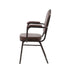 Chivari Brown Vinyl Copper Vein Steel Frame Crown Back Banquet Chair with Arms CQCAVBR-ZF-T