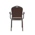 Chivari Brown Vinyl Copper Vein Steel Frame Crown Back Banquet Chair with Arms CQCAVBR-ZF-T