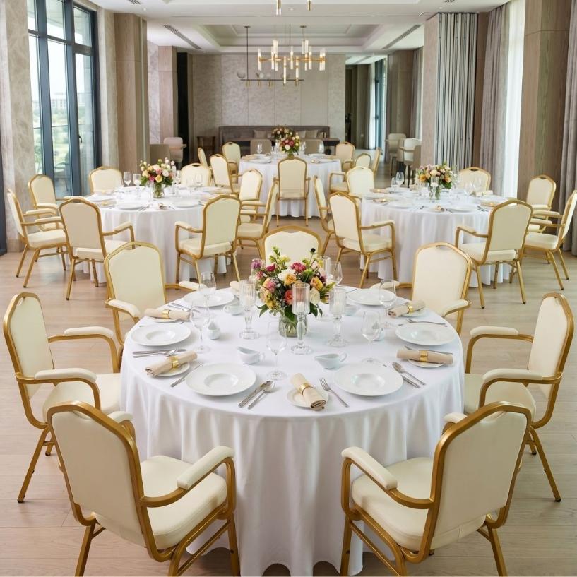 Chivari 72" (6 Foot) Round Heavy Duty Metal Edge Plywood Folding Banquet Table with Steel Skeleton™ TPLYRD72M-ST-AX