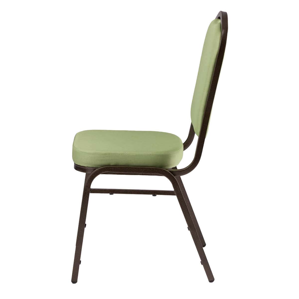 Chivari Sage Green Crown Back Banquet Chair on Gold Vein Frame CQCFSG-ZF-T