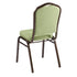 Chivari Sage Green Crown Back Banquet Chair on Gold Vein Frame CQCFSG-ZF-T