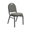Chivari Black Dome Back Banquet Chair with  2.5" Charcoal Gray Fabric Cushion CQDFGRY-ZF-T