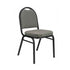 Chivari Black Dome Back Banquet Chair with  2.5" Charcoal Gray Fabric Cushion CQDFGRY-ZF-T