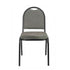 Chivari Black Dome Back Banquet Chair with  2.5" Charcoal Gray Fabric Cushion CQDFGRY-ZF-T