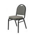 Chivari Black Dome Back Banquet Chair with  2.5" Charcoal Gray Fabric Cushion CQDFGRY-ZF-T