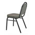 Chivari Black Dome Back Banquet Chair with  2.5" Charcoal Gray Fabric Cushion CQDFGRY-ZF-T