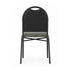 Chivari Black Dome Back Banquet Chair with  2.5" Charcoal Gray Fabric Cushion CQDFGRY-ZF-T